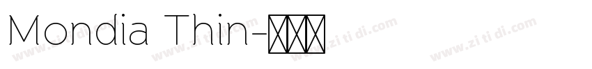 Mondia Thin字体转换